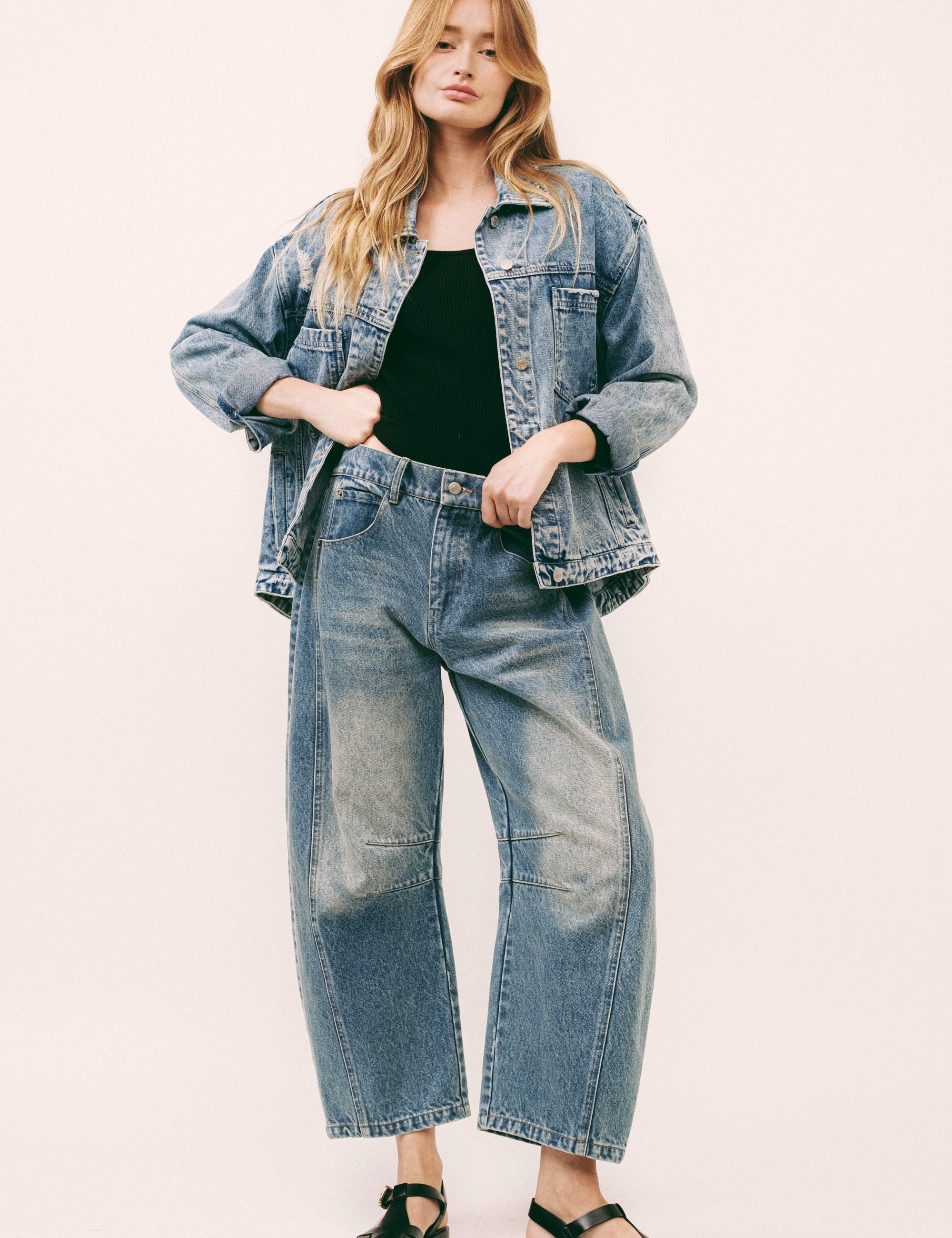 Porta Swing Oversized Denim Jacket - alldeserved.com