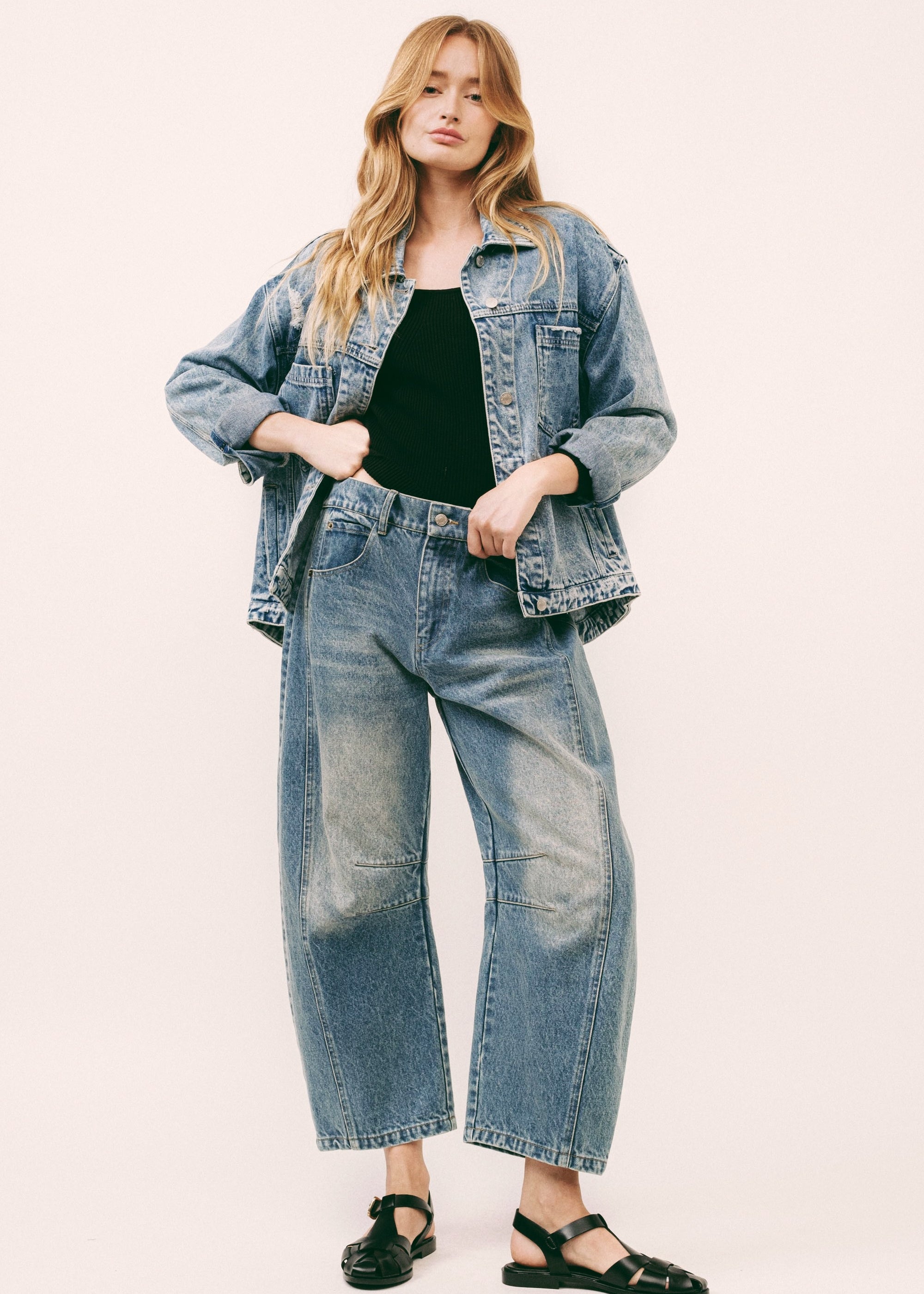 Porta Swing Oversized Denim Jacket - alldeserved.com