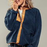 Cozy Trails Fleece Jacket -Blue - FINAL SALE