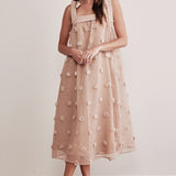 Arianna 3D Dot Midi Dress - alldeserved.com