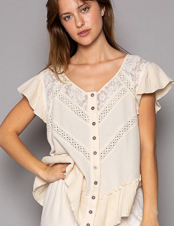 Bohemian Ruffle Lace Top - alldeserved.com