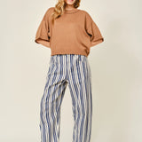 Good Luck Barrel Jeans - Navy Stripe