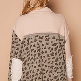 Leopard Print Thermal Shirt - Khaki