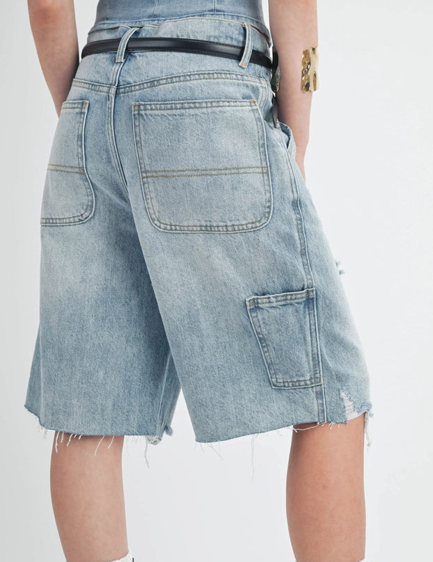Cruisin Long Baggy Denim Shorts - alldeserved.com