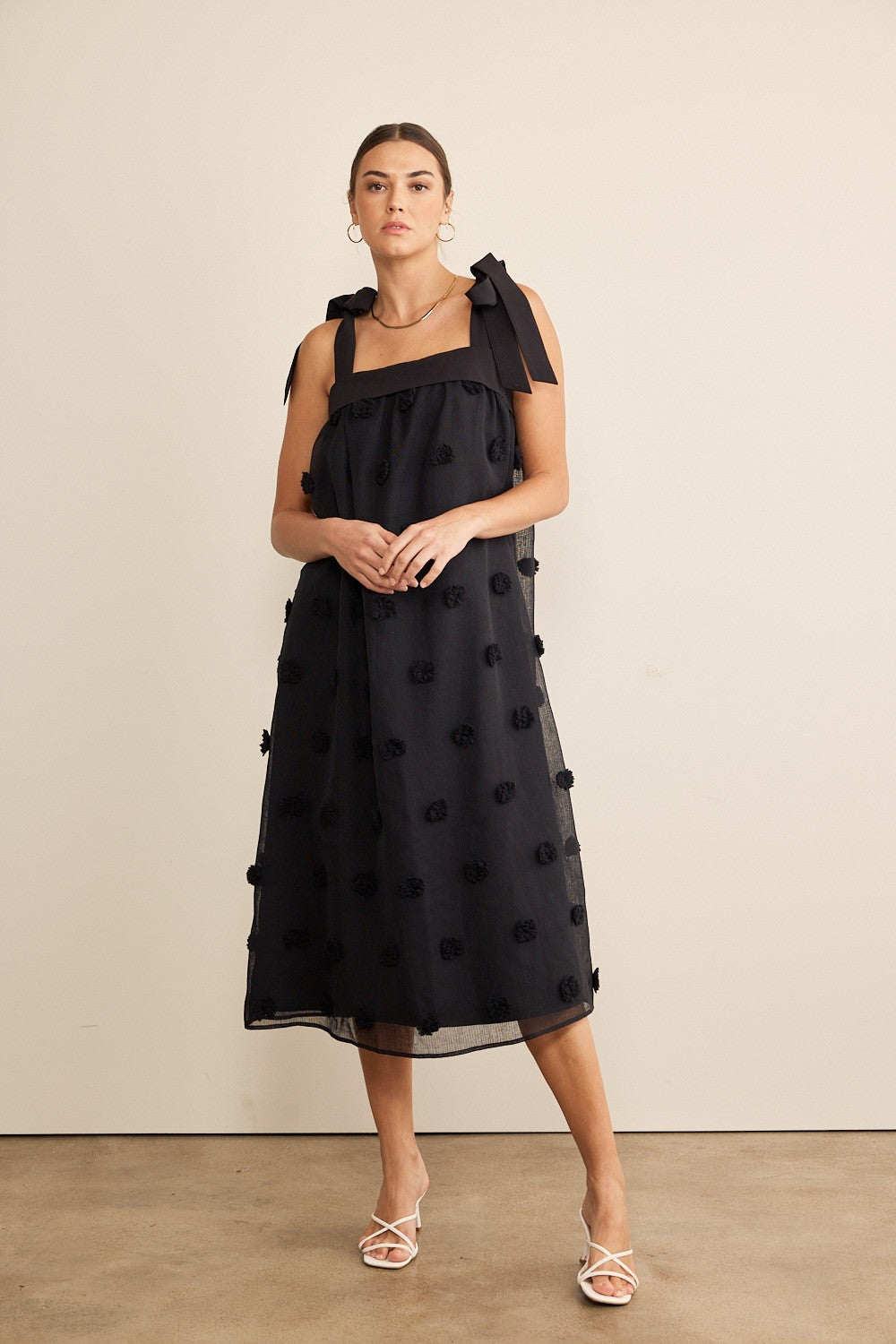 Arianna 3D Dot Midi Dress - alldeserved.com