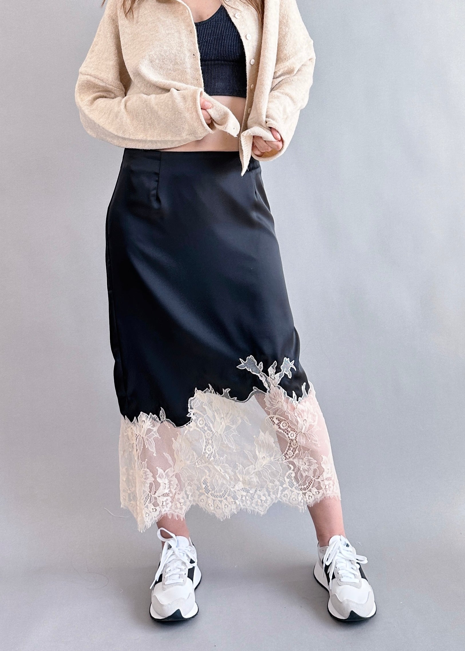 Bali Moon Satin Lace Skirt - alldeserved.com