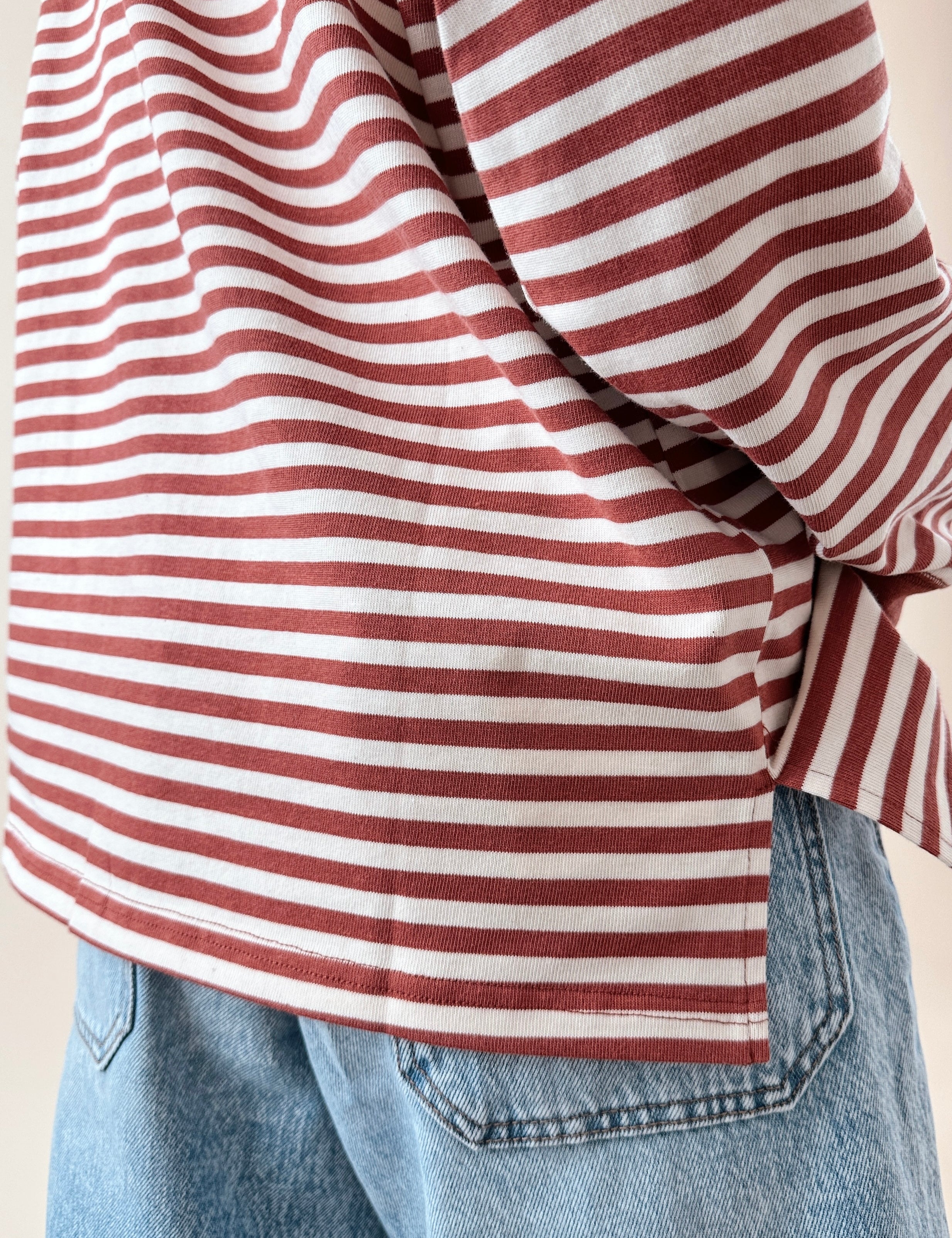Trisha Striped Oversized Sweatshirt - alldeserved.com