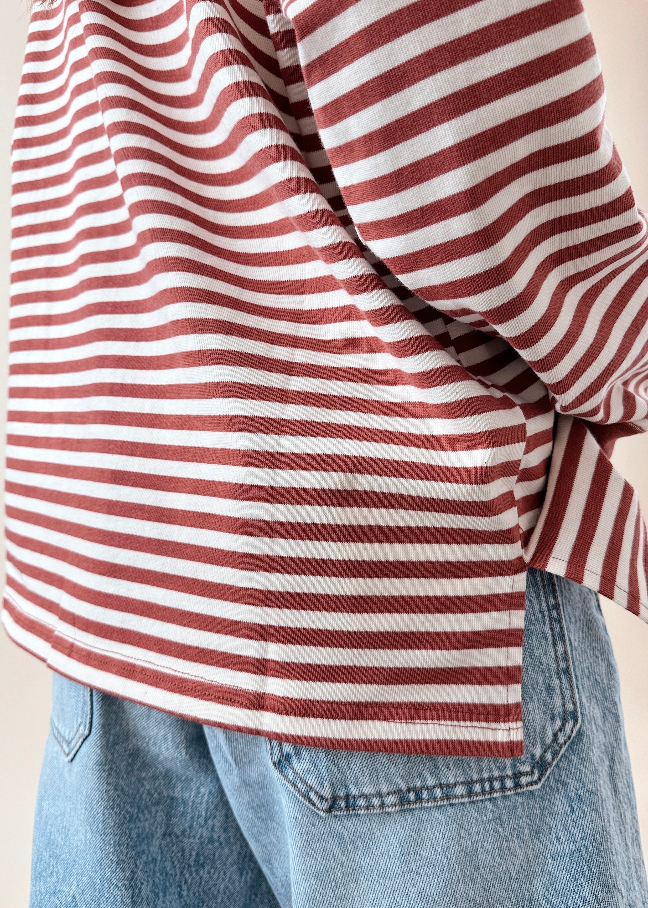 Trisha Striped Oversized Sweatshirt - alldeserved.com