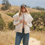 In The Bubble Puffer Vest - Ecru