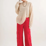 COZY Distressed Loose Pullover Sweater - alldeserved.com
