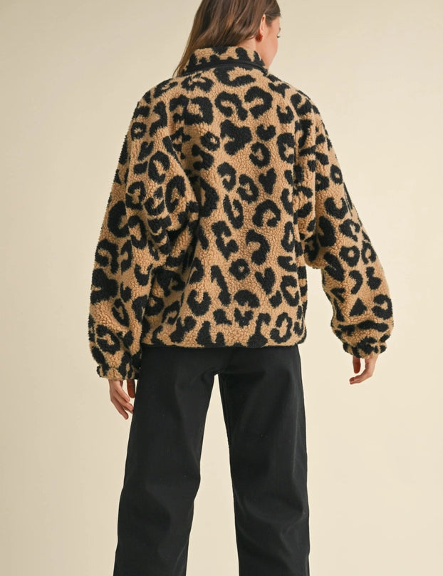 Leopard Print Teddy Jacket - alldeserved.com