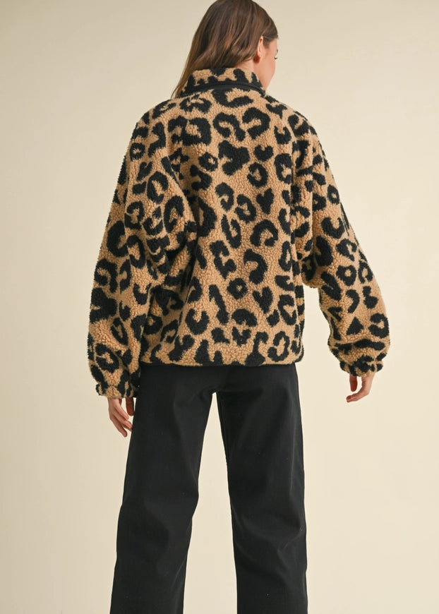 Leopard Print Teddy Jacket - alldeserved.com