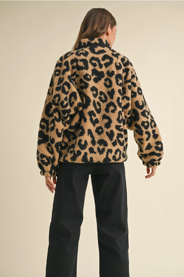 Leopard Print Teddy Jacket - alldeserved.com