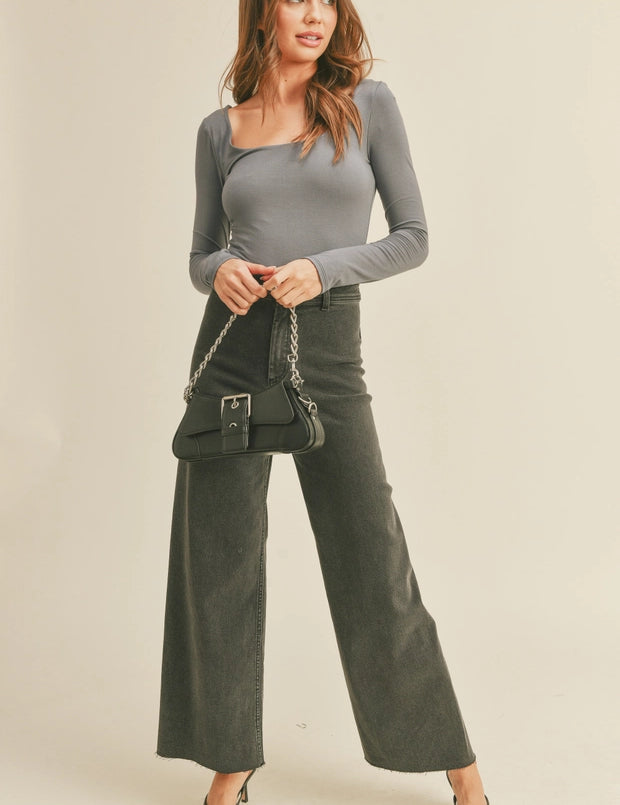 Wild Honey Straight Wide Leg Denim Pants - alldeserved.com