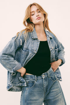 Porta Swing Oversized Denim Jacket - alldeserved.com