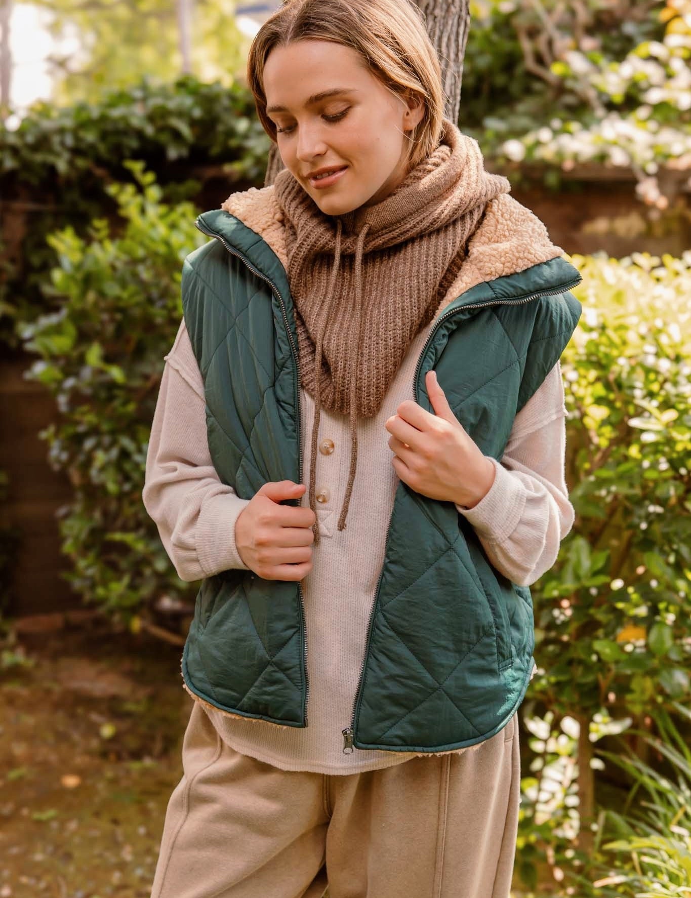 Cozy Trails Fleece Puffer Vest - alldeserved.com