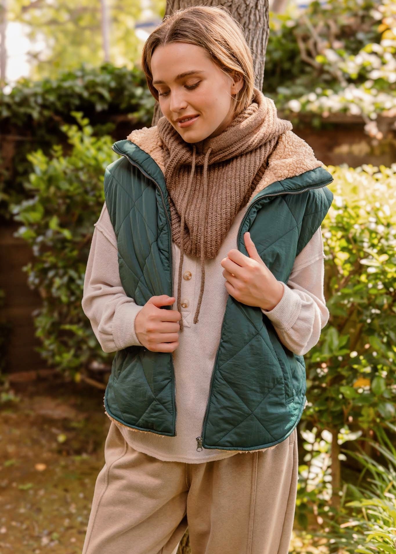 Cozy Trails Fleece Puffer Vest - alldeserved.com