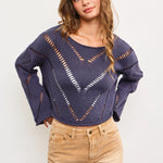 Frankie Mesh Cropped Sweater - alldeserved.com