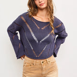 Frankie Mesh Cropped Sweater - alldeserved.com
