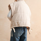 In The Bubble Puffer Vest - Ecru