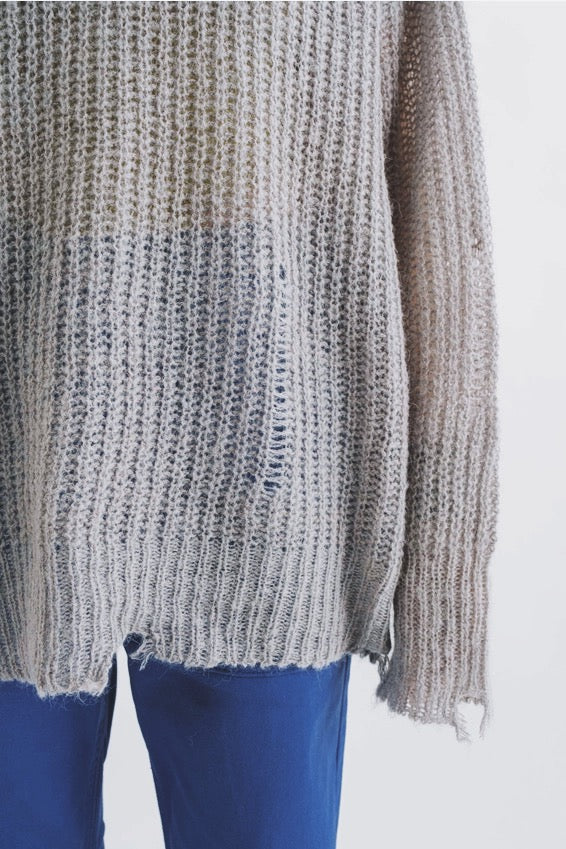 COZY Distressed Loose Pullover Sweater - alldeserved.com