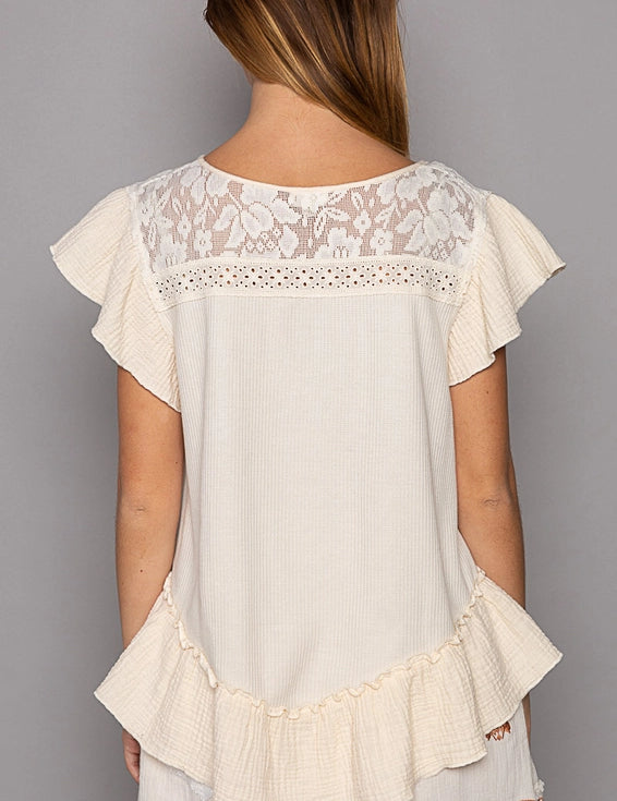 Bohemian Ruffle Lace Top - alldeserved.com
