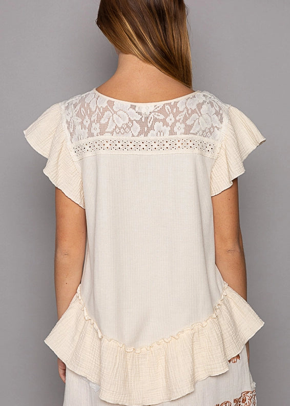 Bohemian Ruffle Lace Top - alldeserved.com