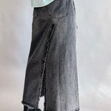Madi Side Slit Denim Skirt - alldeserved.com