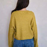 Hailey Button Down Cardigan - Dijon Yellow