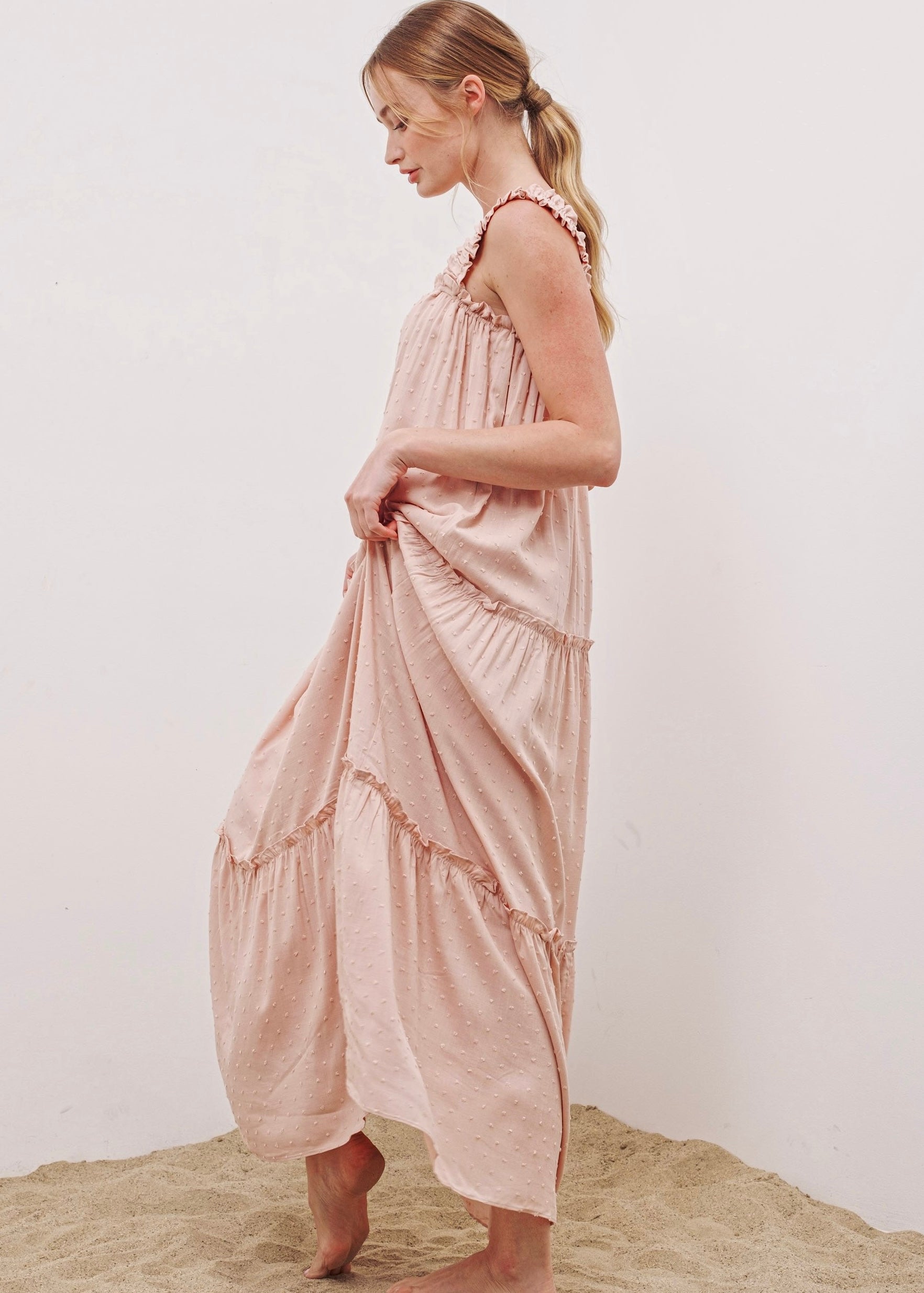 Summer Dream Swiss Dot Maxi Dress - alldeserved.com