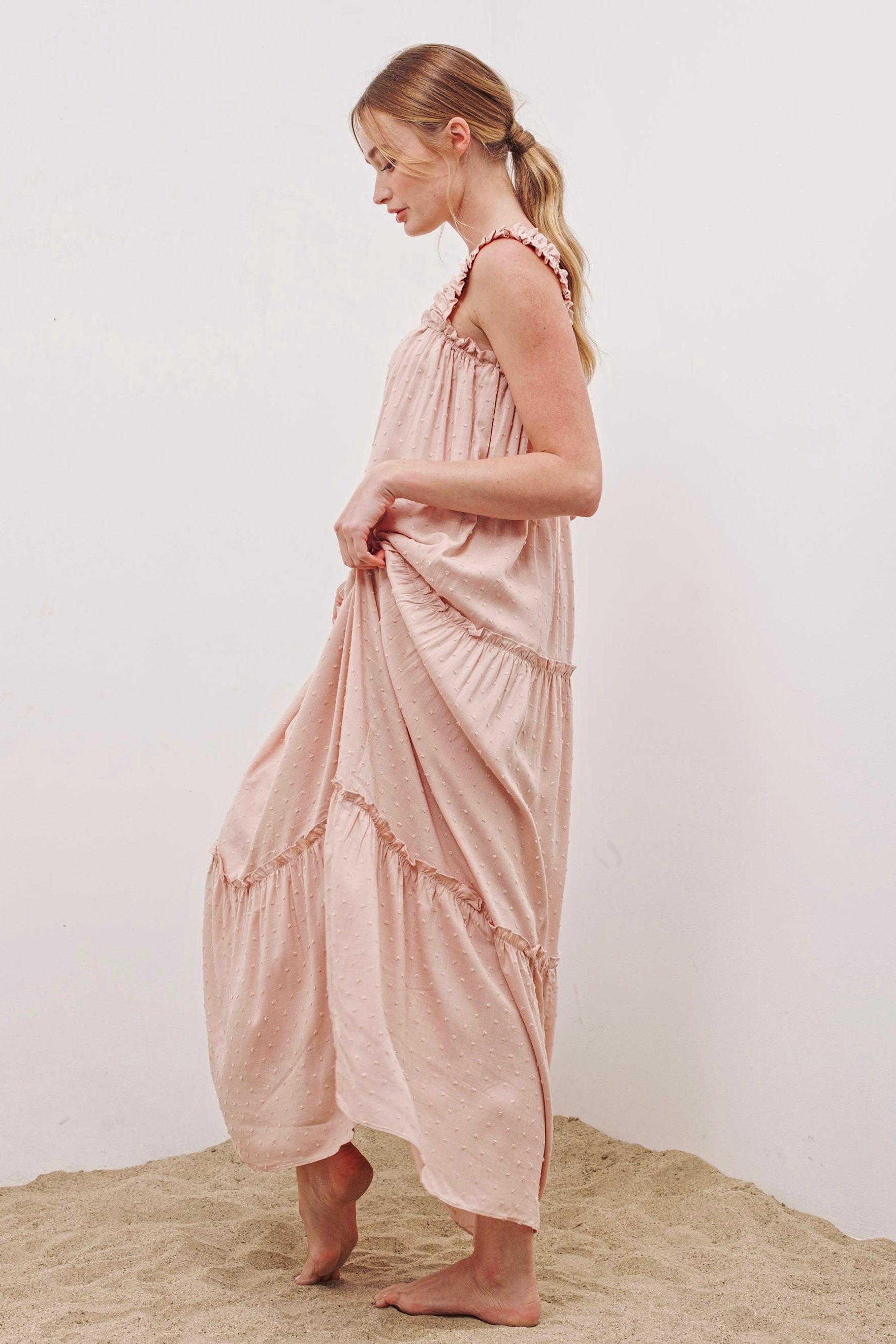 Summer Dream Swiss Dot Maxi Dress - alldeserved.com
