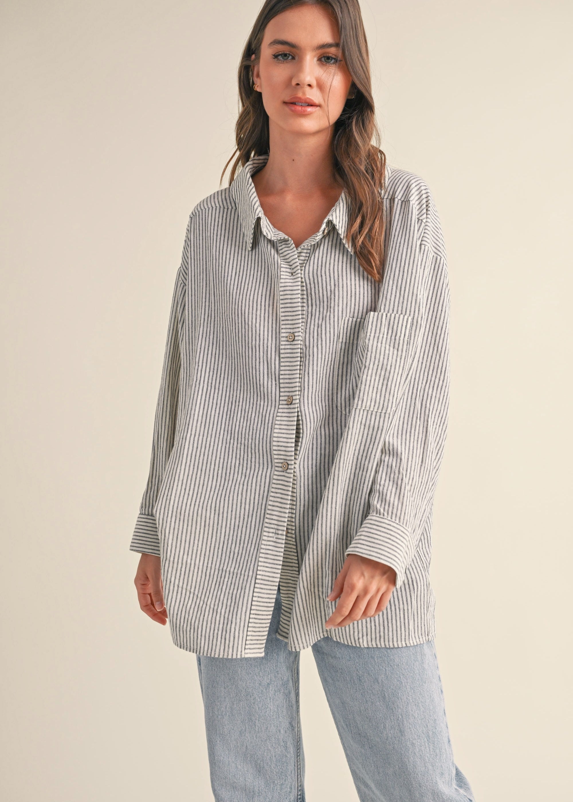 Sunday Stroll Striped Button-Up - alldeserved.com