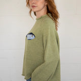 Sardine Balloon Sleeve Sweater - Olive