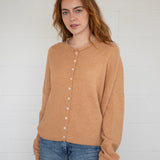 Hailey Button Down Cardigan - Camel