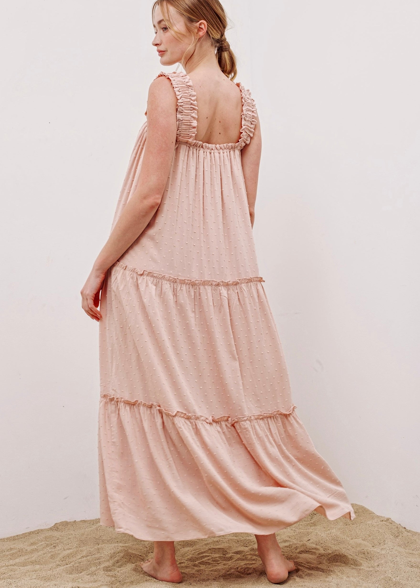 Summer Dream Swiss Dot Maxi Dress - alldeserved.com