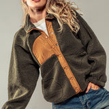 Cozy Trails Fleece Jacket -Green - FINAL SALE