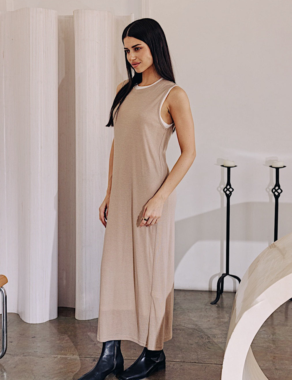Mona Long Midi T-Shirt Dress - alldeserved.com