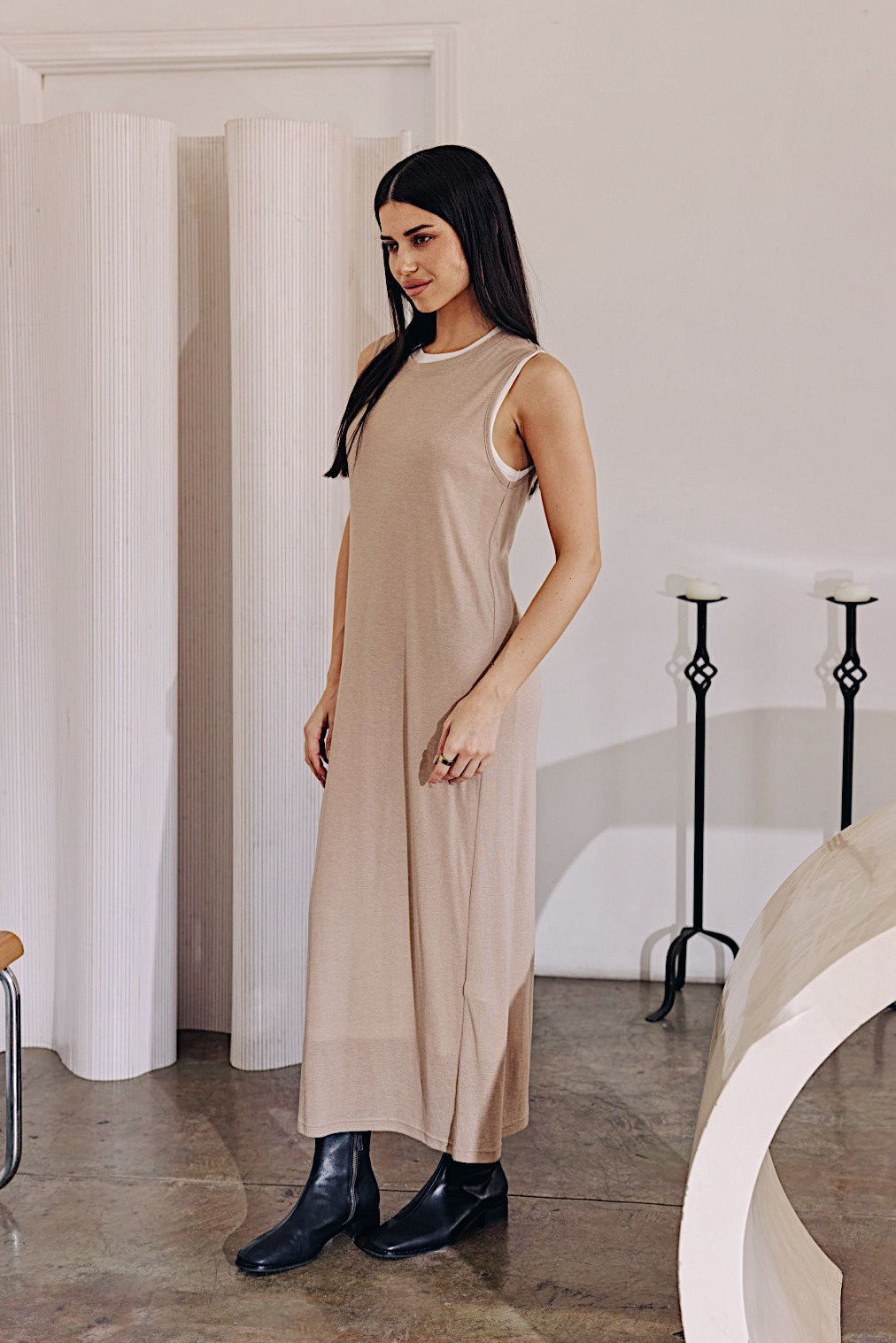 Mona Long Midi T-Shirt Dress - alldeserved.com