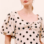 Bianca A-line Polka Dot Midi Dress - alldeserved.com