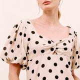 Bianca A-line Polka Dot Midi Dress - alldeserved.com
