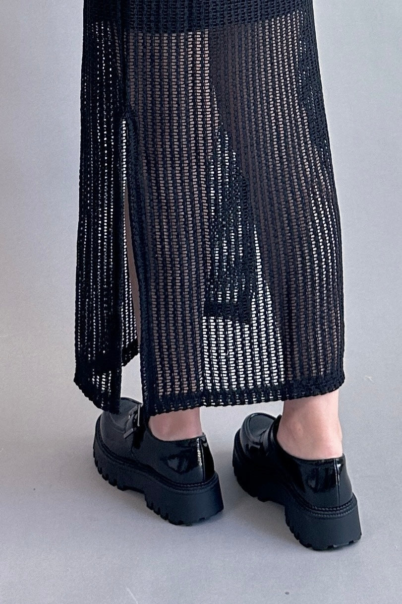 Celeste Lined Mesh Long Dress - alldeserved.com