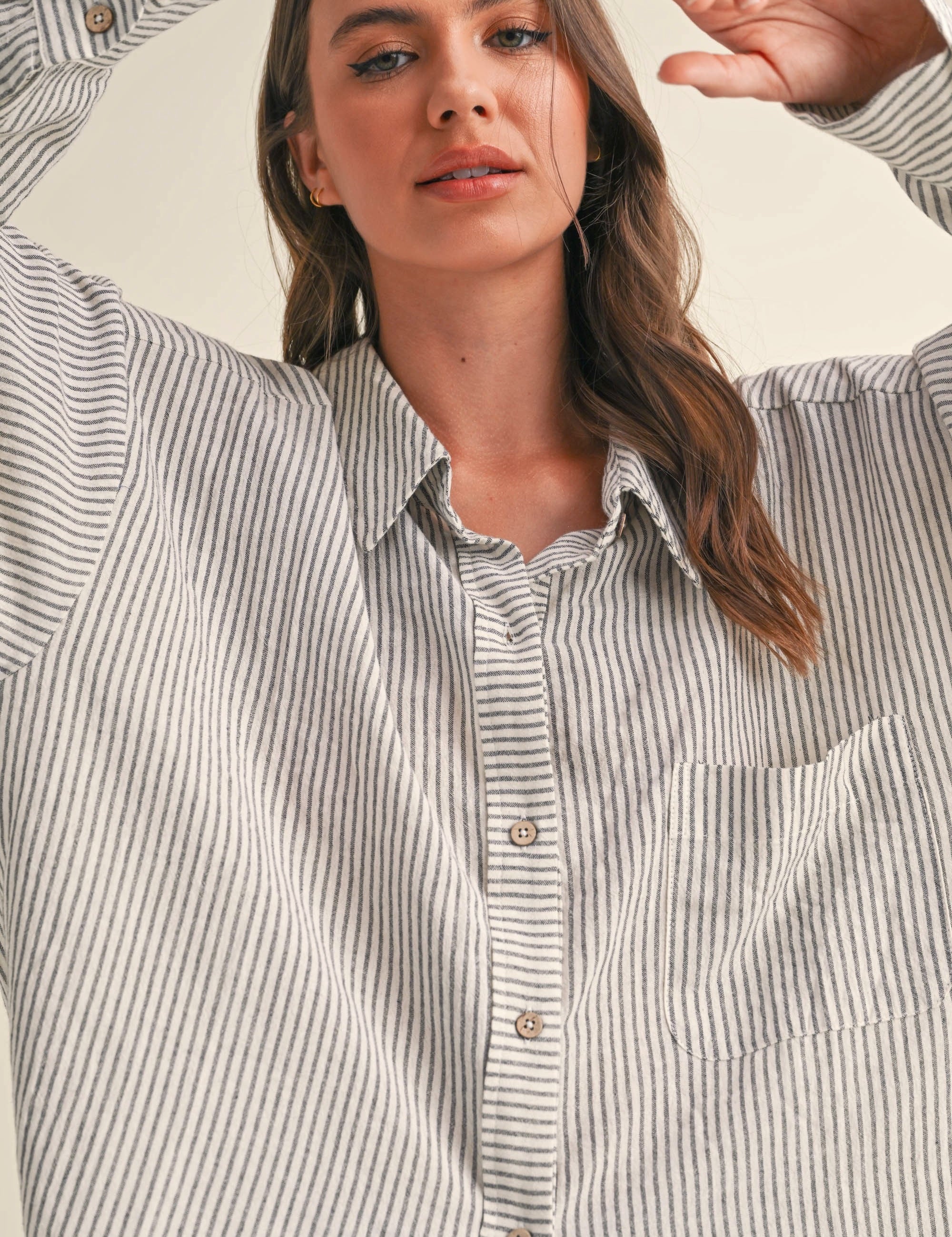 Sunday Stroll Striped Button-Up - alldeserved.com