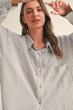 Sunday Stroll Striped Button-Up - alldeserved.com