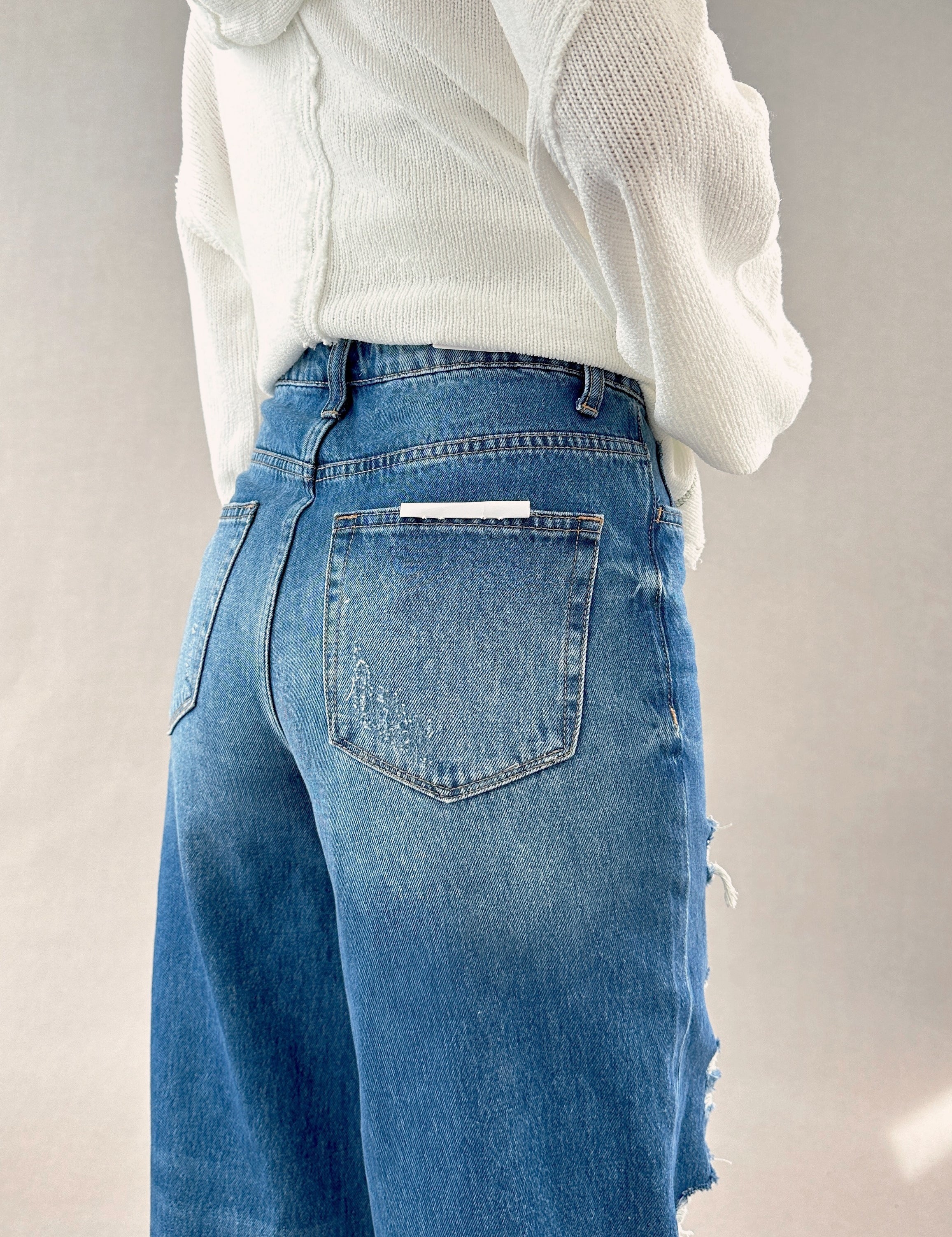 Margot Ripped Wide Leg Jeans - alldeserved.com