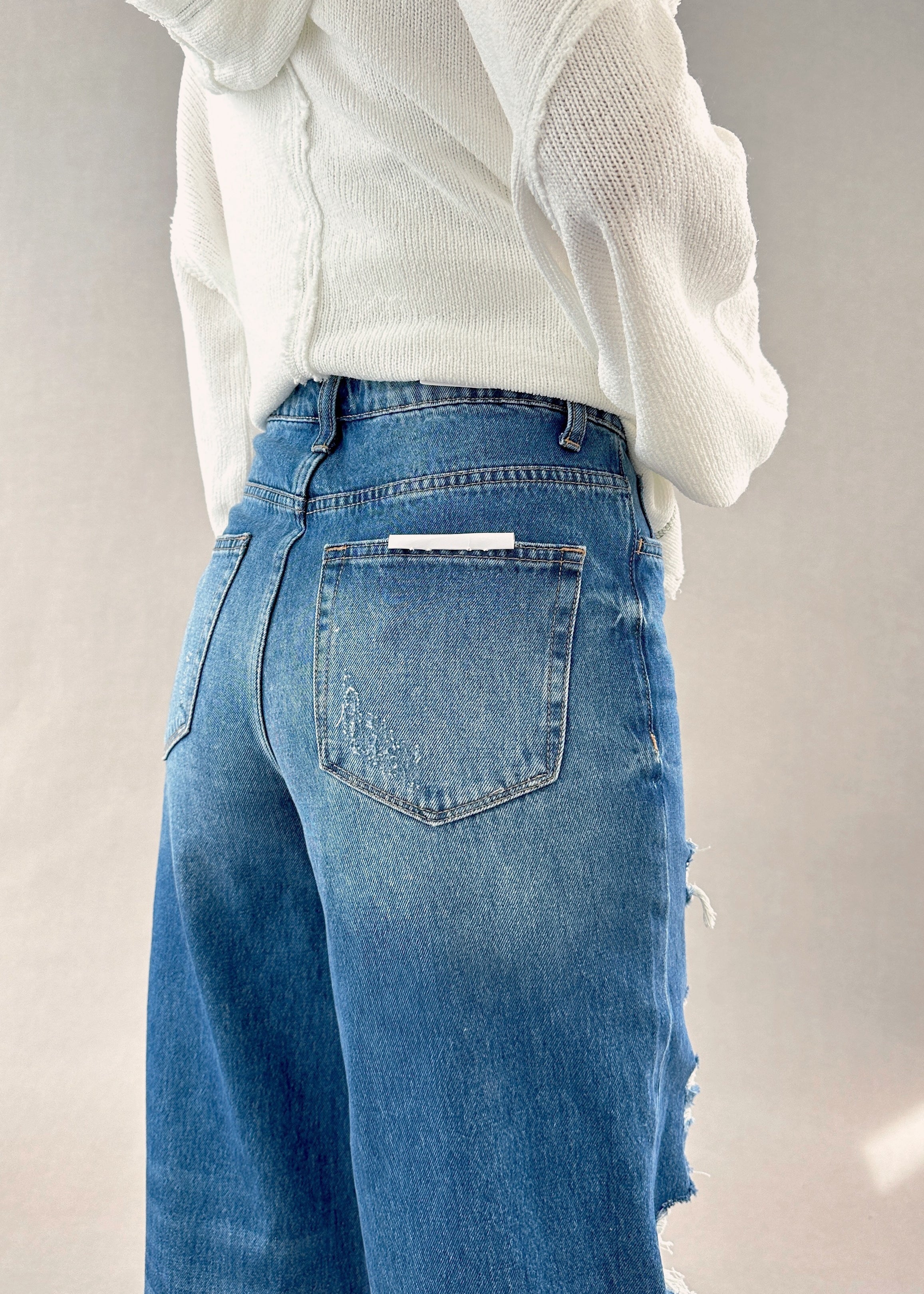Margot Ripped Wide Leg Jeans - alldeserved.com