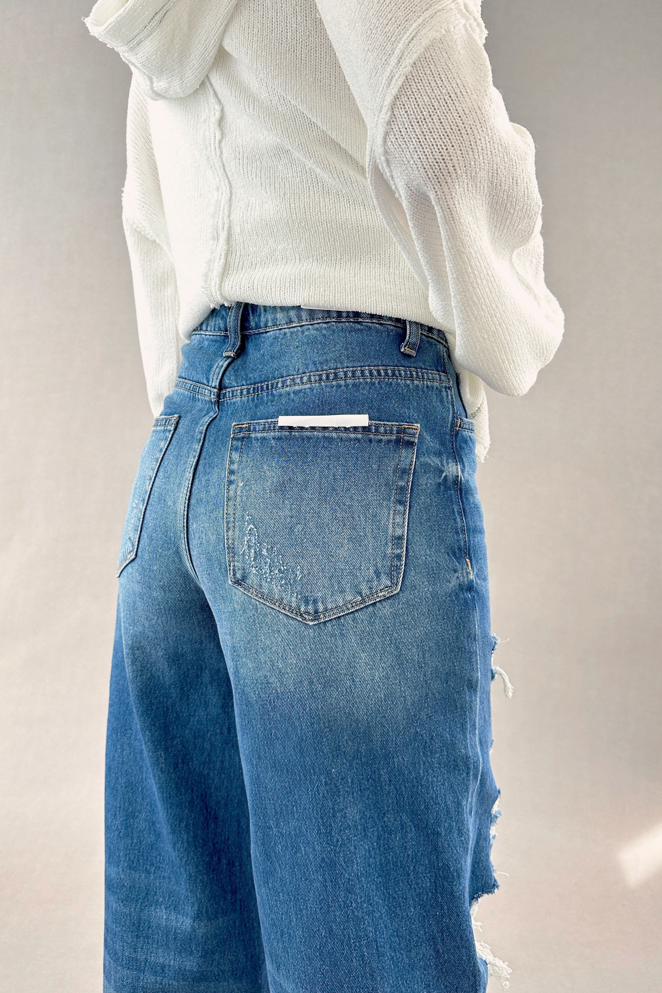 Margot Ripped Wide Leg Jeans - alldeserved.com