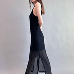 Celeste Lined Mesh Long Dress - alldeserved.com