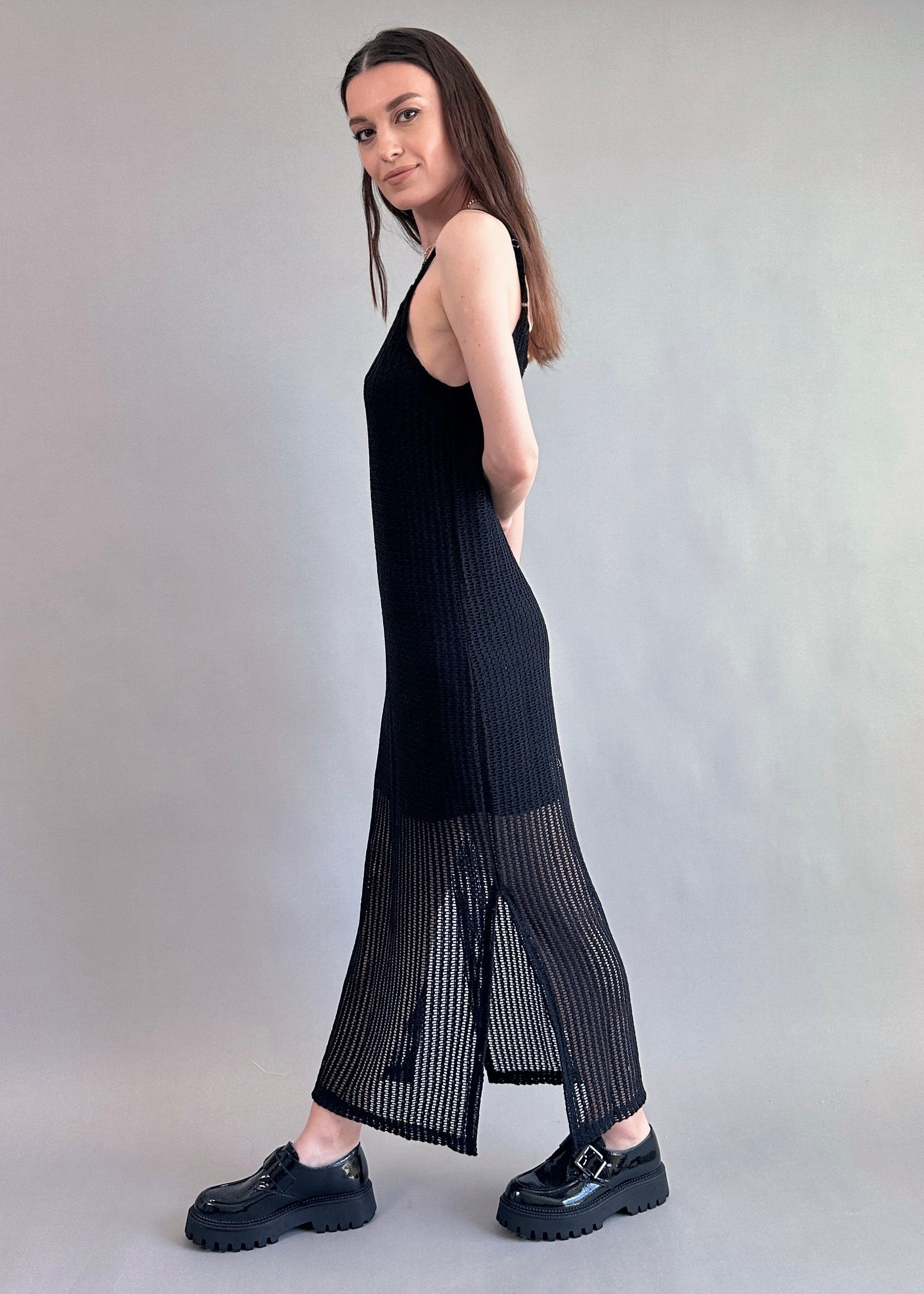 Celeste Lined Mesh Long Dress - alldeserved.com