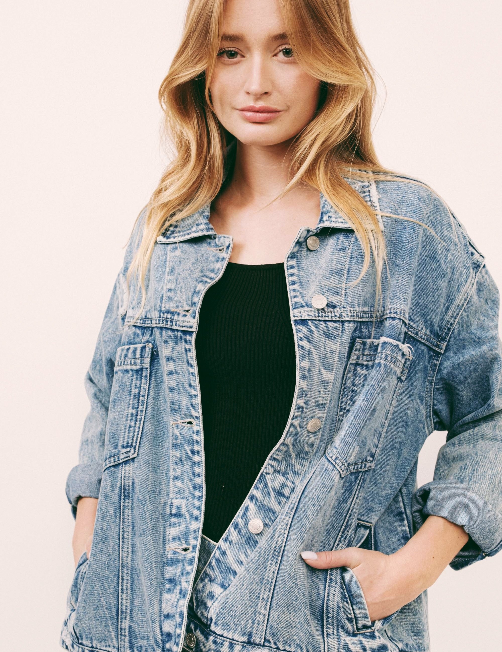 Porta Swing Oversized Denim Jacket - alldeserved.com