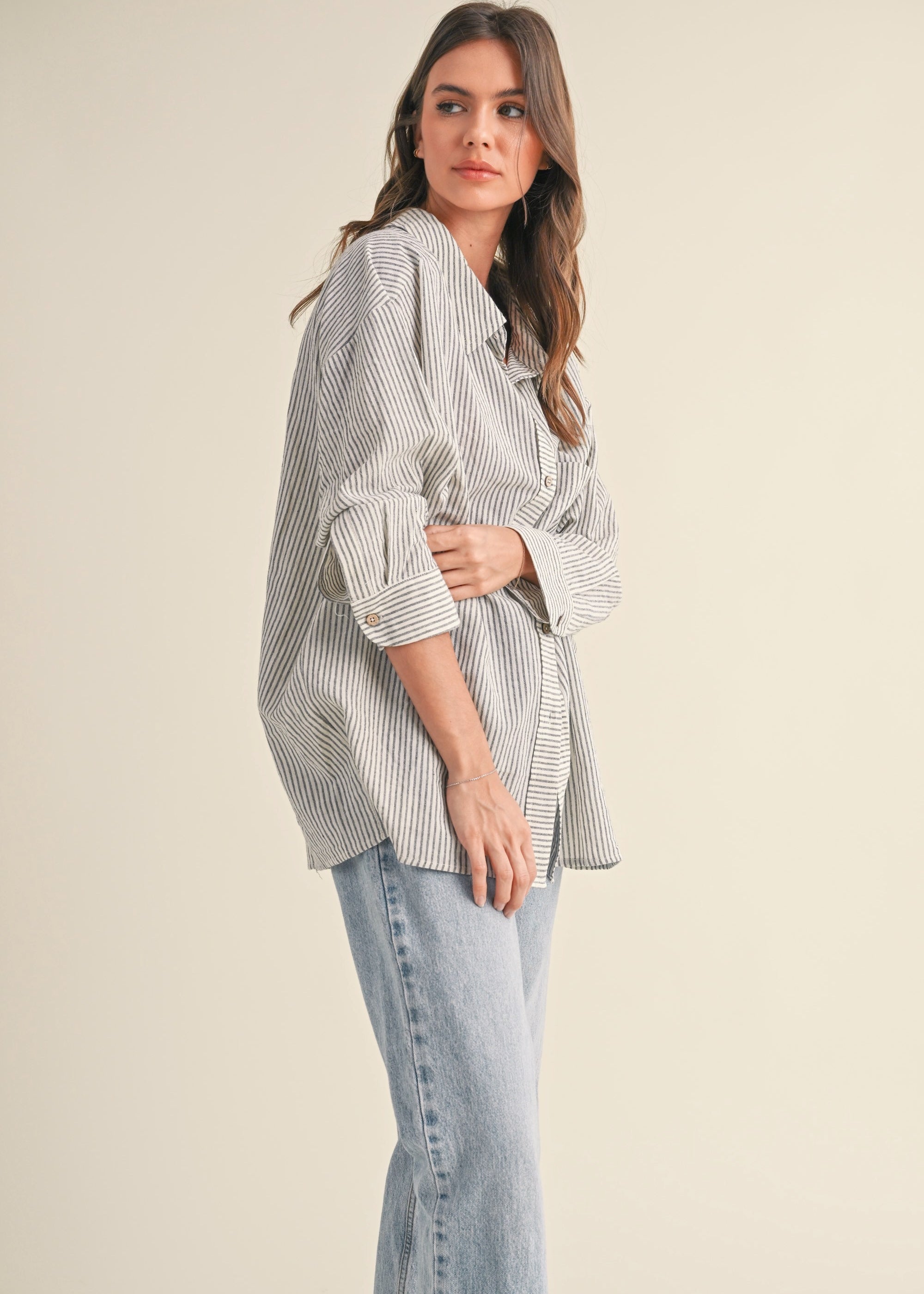 Sunday Stroll Striped Button-Up - alldeserved.com